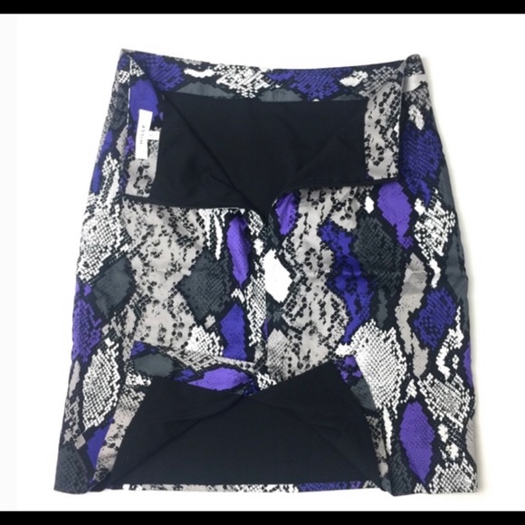 Milly purple and gray python print pencil skirt - Picture 4 of 13